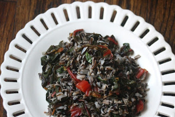 Wild Rice with Wilted Greens