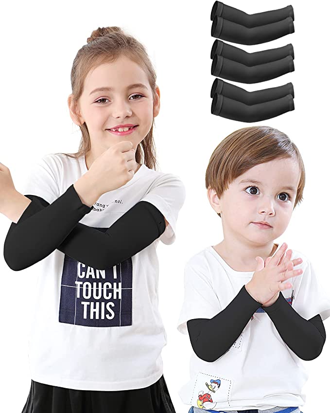 3 Pairs Arm Sleeves for Kids Babies Toddlers, UV Sun Protection Arm Cover for Eczeme and Prevent Scratching