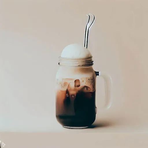 Coffee Ice Cream Soda [450 Ml, Mason Jar]