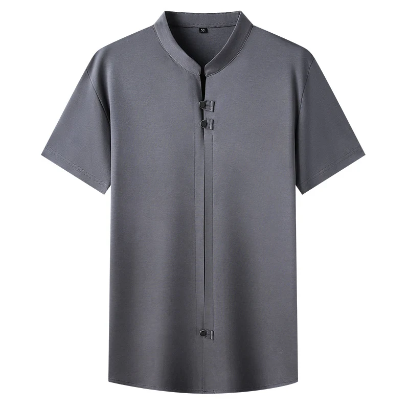 Camisa de manga corta para hombre Algodón Mercerizado con Amoníaco Líquido Media Manga. Comodidad y suavidad excepcionales. Ideal para el verano.