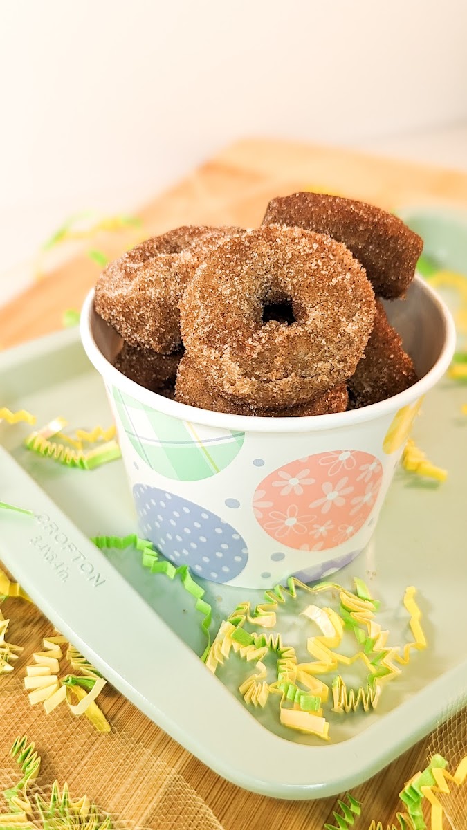 Vegan mini churro donuts