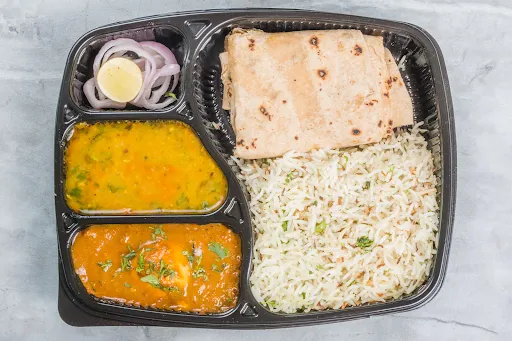 Egg Masala Meal Thali