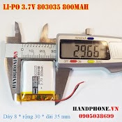 Pin Li - Po 3.7V 800Mah 803035 (Lithium Polymer) Cho Đồng Hồ Thông Minh, Loa Bluetooth, Camera Hành Trình, Thiết Bị Y Tế