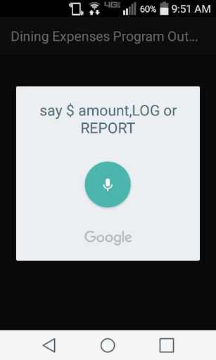 voice Dining Expense Tracker
