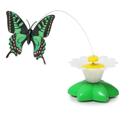 Rotating Electric Flying Butterfly Colorful Interactive Cat Dog Automatic Humming Bird Intelligence Training Rotating Fu