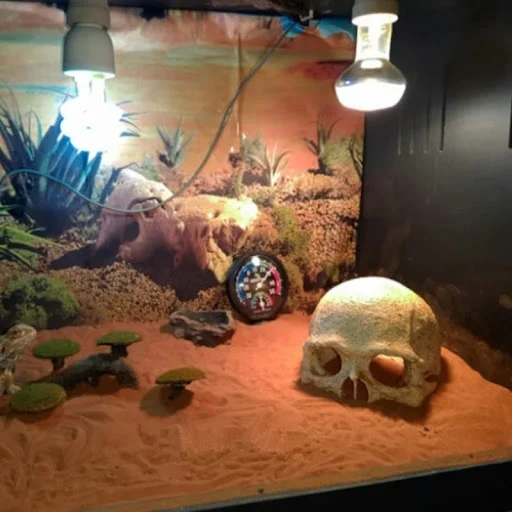 Fish Tank Aquarium Skull Decoration Breeding House Simulation Resin Cranium Statue Spider Scorpion Lizard Shelter Home O