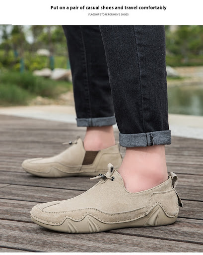 Title 4, Mens Leather Casual Shoes Breathable Slip-on, ...