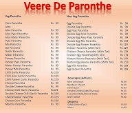 Veere De Paronthe menu 1