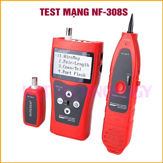 Máy Test Mạng Noyafa Nf - 308S Poe, Kiểm Tra Đấu Nối, Dò Tìm Điểm Đứt, Đo Độ Dài Cáp Cat5E/Cat6, Điện Thoại, Cáp Đồng Trục, Test Poe - Hàng Chính Hãng