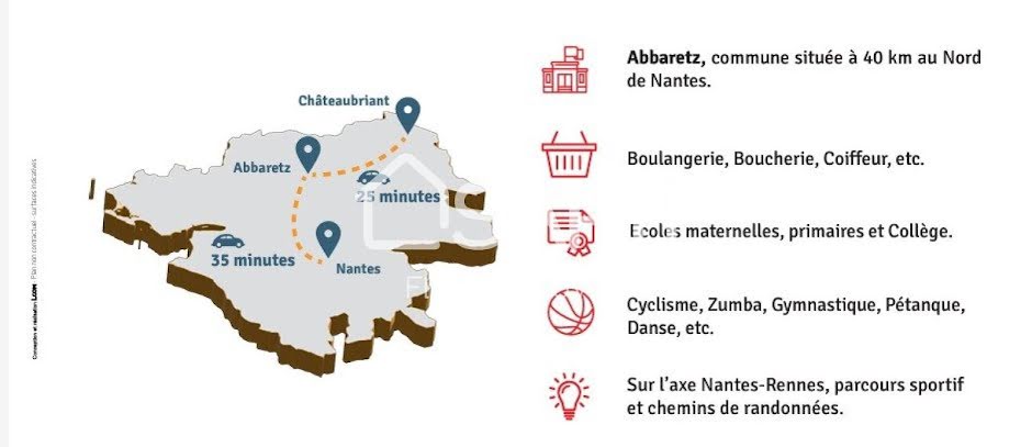 Vente terrain  357 m² à Abbaretz (44170), 55 000 €