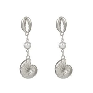 Brincos de pérola de estrela do mar com diamante, um acessório de moda elegante e charmoso para complementar seu visual diário ou para ocasiões especiais.