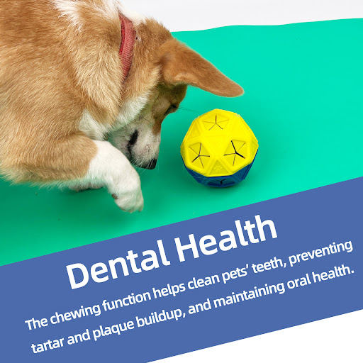 Title 3, Dog and Pet Toy Ball Bite Resistant Food Leakin...