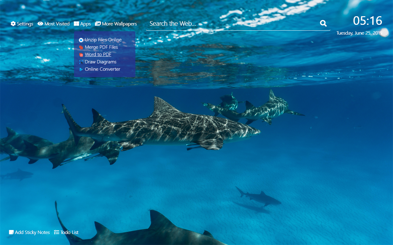 shark Wallpaper HD New Tab Theme Preview image 5