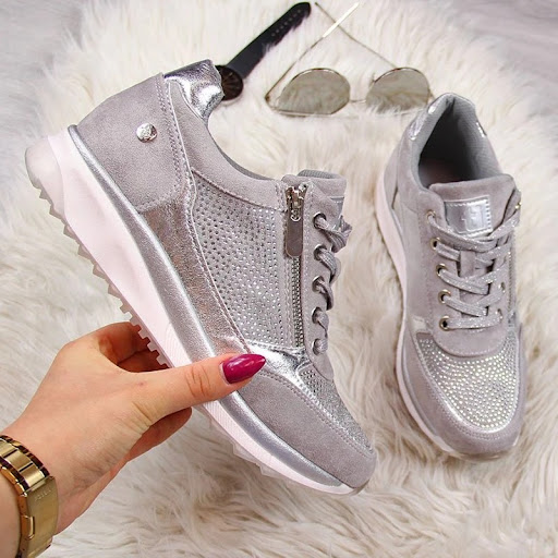 Title 6, Womens Thick-soled Daddy Shoes, Solid Color Ca...