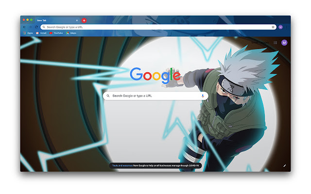 Kakashi Chidori Theme chrome extension