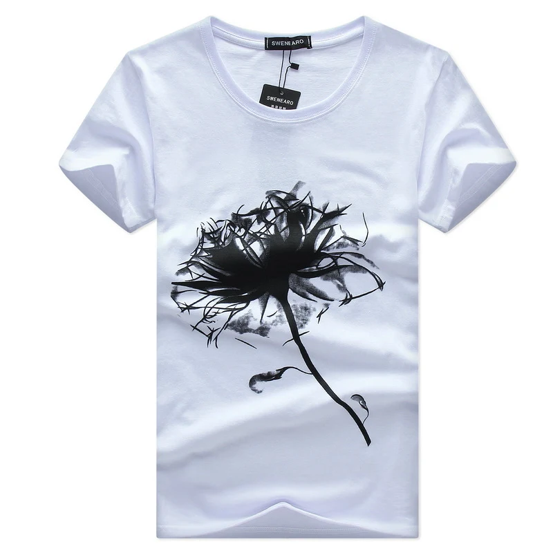 Heren Casual Fashion T-shirt met korte mouwen en print Comfortabel en trendy design Ademend materiaal Perfect voor dagelijks gebruik en diverse outfits Stijlvol en modern