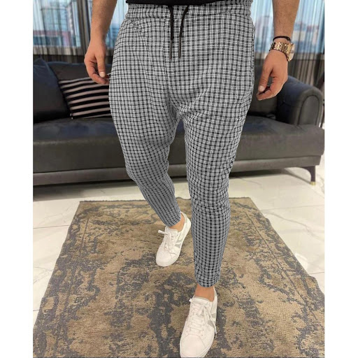 Title 4, Mens Small Check Lace Trousers. Combining styl...