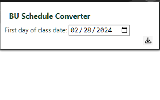 BU Schedule Downloader