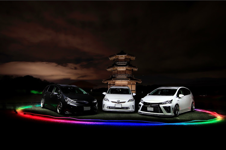 プリウスαの仕様変更準備・エアサスはモテるらしい・Bagged・BBS LM-Rに関するカスタム事例の投稿画像1枚目