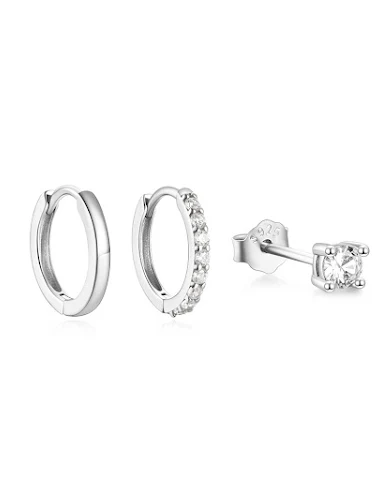 Klassieke, all-match diamant oorbel - 2