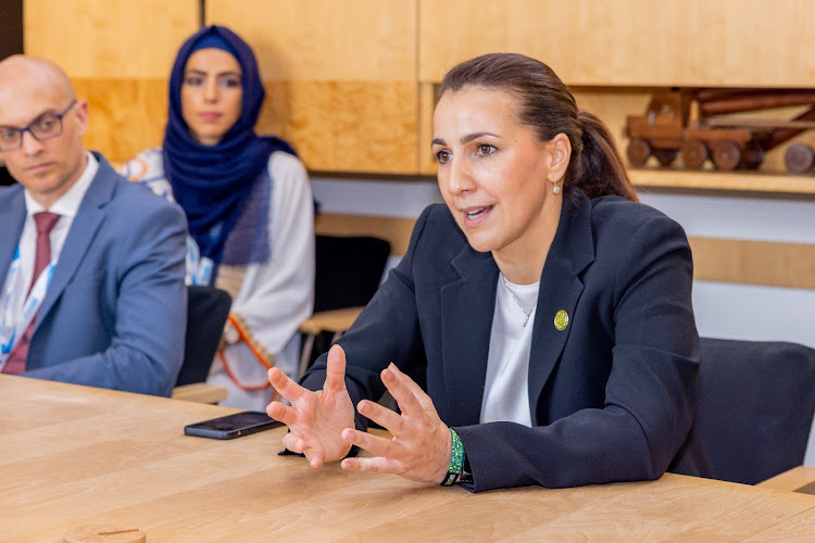 UAE Minister for Climate Change and Environment Mariam Almheiri during a meeting with DP Rigathi Gachagua in Rome, Italy on July 25, 2023.