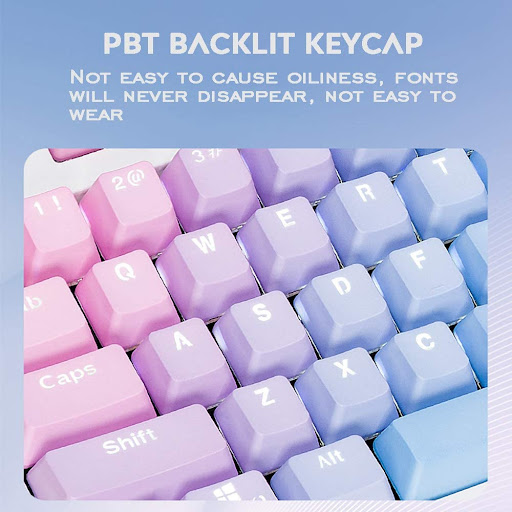 Title 7, 104PBT Word Penetration Dyed Translucent Keycap...