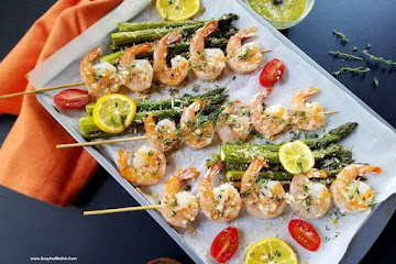 One Sheet Pan Lemon Garlic Parmesan Shrimp and Asparagus