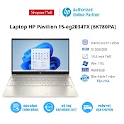 [Mã Elhp12 Giảm Đến 2Tr2] Laptop Hp Pavilion 15 - Eg2034Tx (6K780Pa)/ Vàng/ Intel Core I7 - 1255U/Ram 8Gb/512Gb Ssd