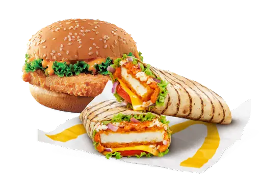 Piri Piri Big Spicy Wrap Paneer + McSpicy Paneer Burger