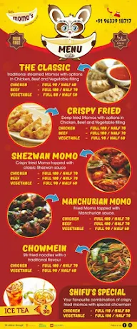 Shifu's Momos menu 1