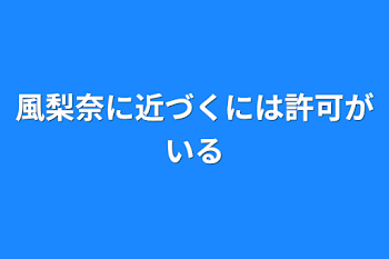 「風梨奈に近づくには許可がいる」のメインビジュアル