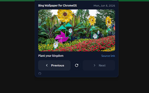 Bing Daily Wallpaper for ChromeOS screenshot 1