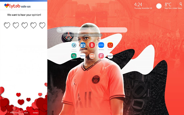 Kylian Mbappe New Tab Wallpaper HD