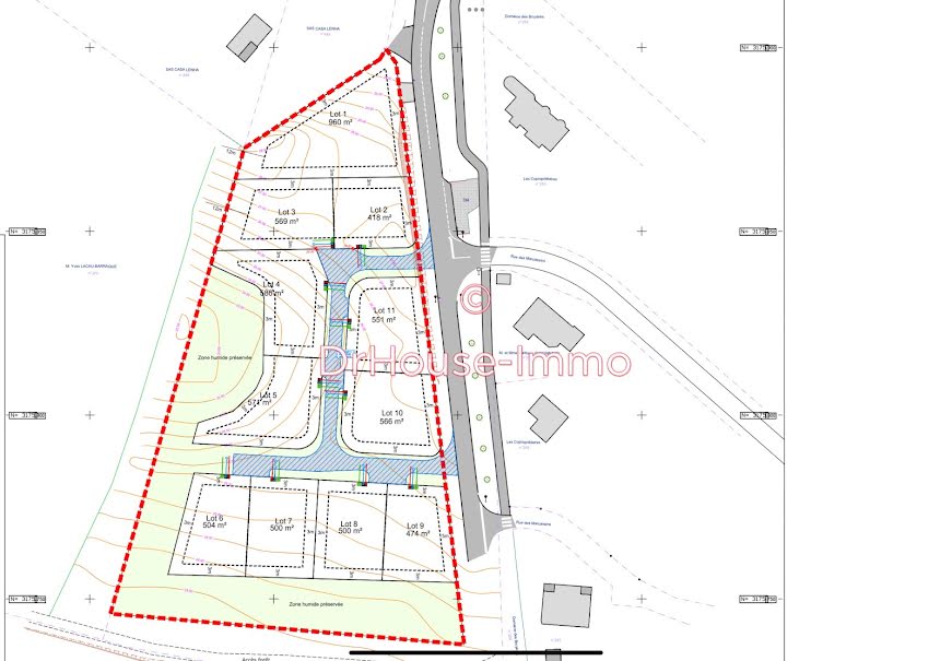 Vente terrain  571 m² à Tosse (40230), 263 000 €