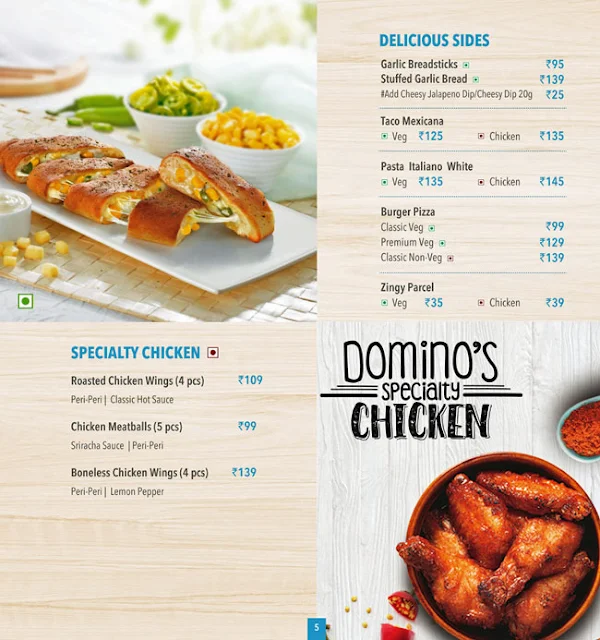 Domino's Pizza menu 