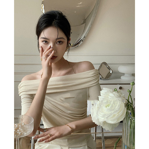 Title 6, French Pure Lust Chain Embellished One-Shoulder...