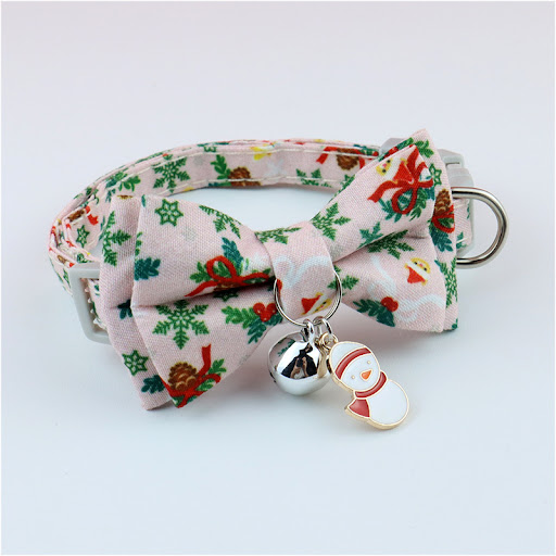 Title 3, Polyester Christmas Series Pet Bow Collar Dress...