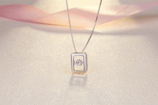 Title 4, Rectangular Smart Pendant Necklace