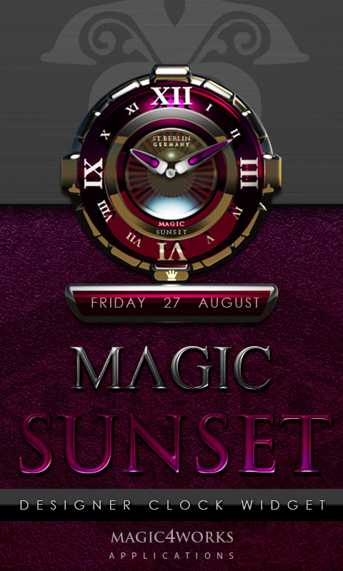 Android application M Sunset Analog Clock Widget screenshort