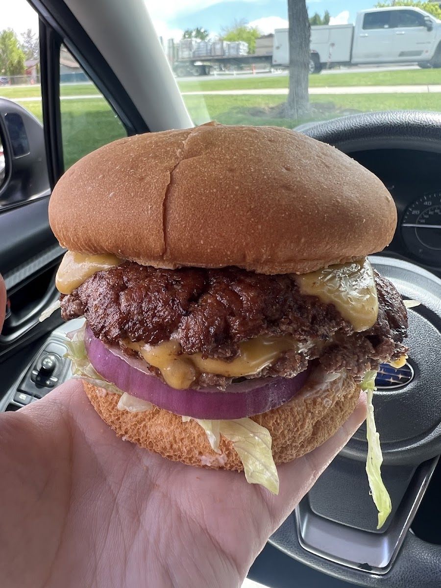 Impressive finished burger!