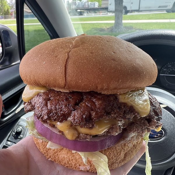 Impressive finished burger!