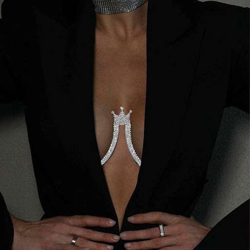Title 2, Womens Fashion Chest Tobikini Body Chain. Enha...