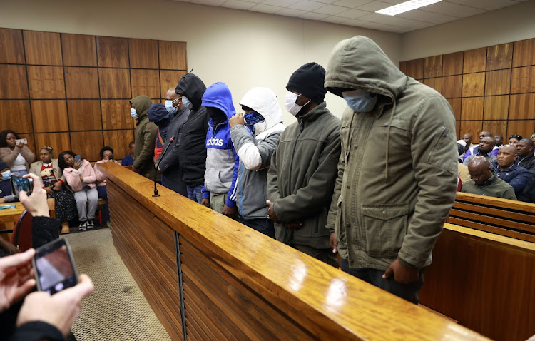 VIP protection officers continued their bail application in the Randburg magistrate's court on July 26. Picture: VELI NHLAPO