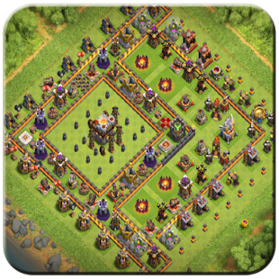 Town Hall 11 Thropy Base COC - náhled