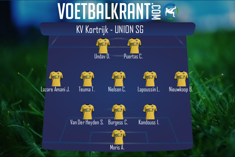 Opstelling Union SG | KV Kortrijk - Union SG (05/03/2022)