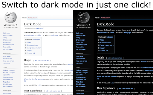 Dark Mode - Dark Reader extension for Chrome