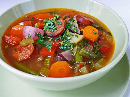 This is a stick to your ribs, flavorful soup that is serves with a good bread, makes a meal.