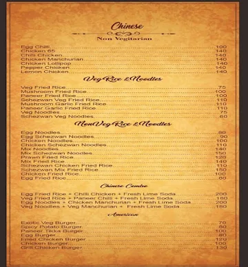 Countryside Cafe Restaurant menu 