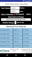 Pool Chem Dose Calculator Screenshot