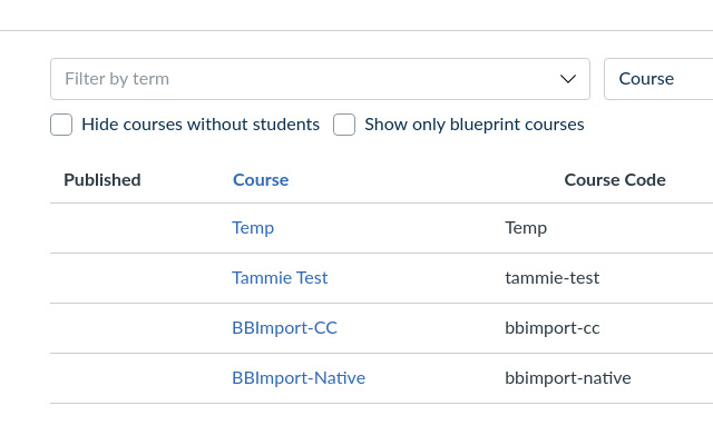 Add coursecode to Canvas course list UI chrome extension